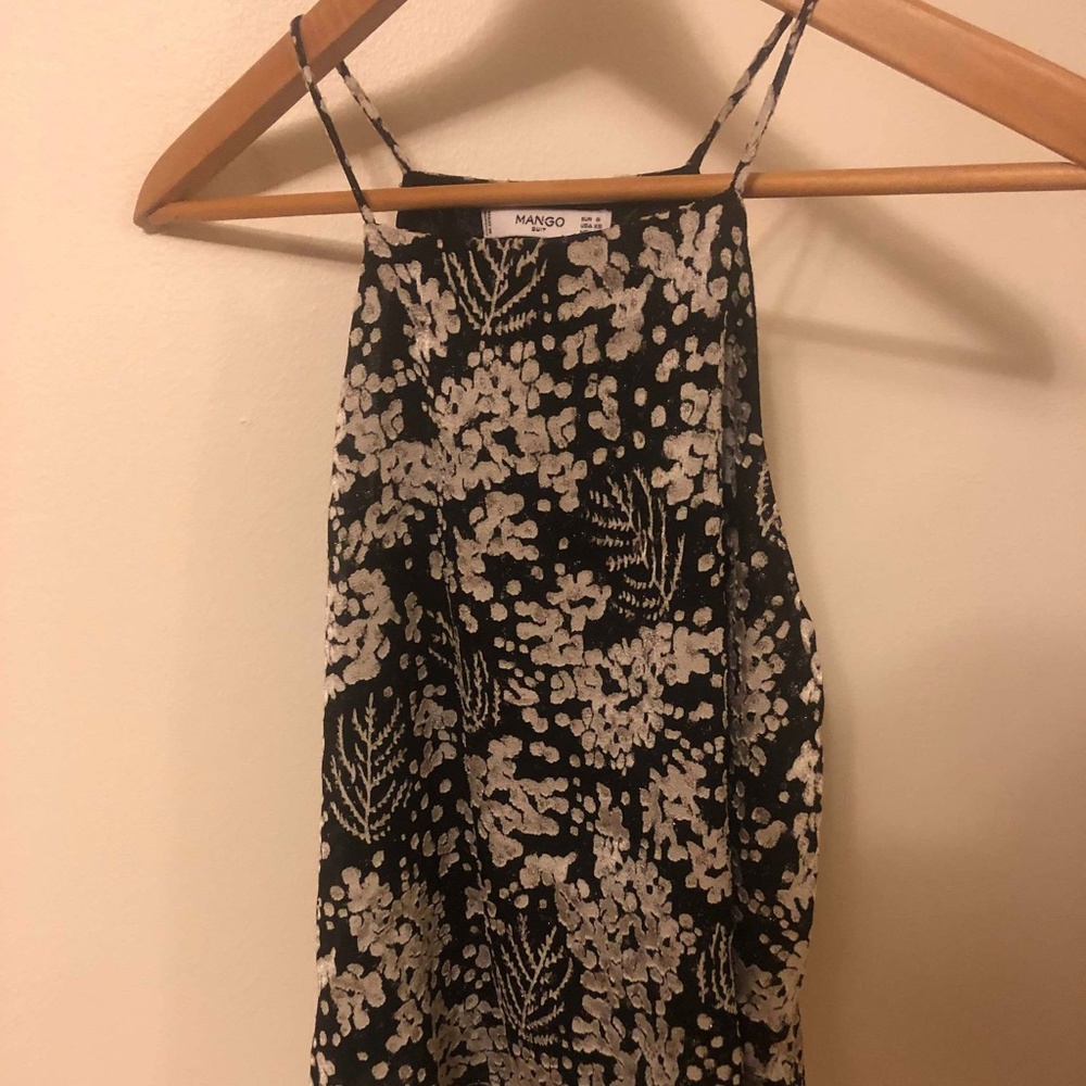 Mango Black, White, and Glitter Tank Top
